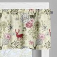 thumbnail image 5 of Ambesonne Winter Valance & Curtain, Deer Flowers Christmas, 55"x30", Olive Green Pale Green, 5 of 6
