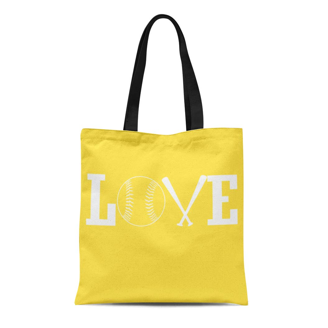 softball canvas tote