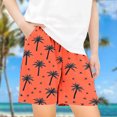 thumbnail image 2 of Odeerbi 5-14 Years Kids Boys Girls Summer Shorts Hawaiian Tropical Print Quick Dry Swim Trunks Beach Board Shorts Elastic Waistband Casual Loose Shorts with Pocket, 2 of 4