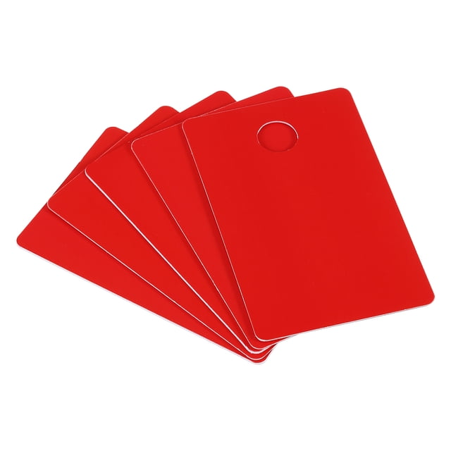 Unique Bargains 2.13 x 3.39' NFC Blank PVC Color Cards, 10 Pcs, Red