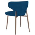 thumbnail image 3 of Chaise, Jeu de 2 en Velours et Métal - Bleu, 3 of 7