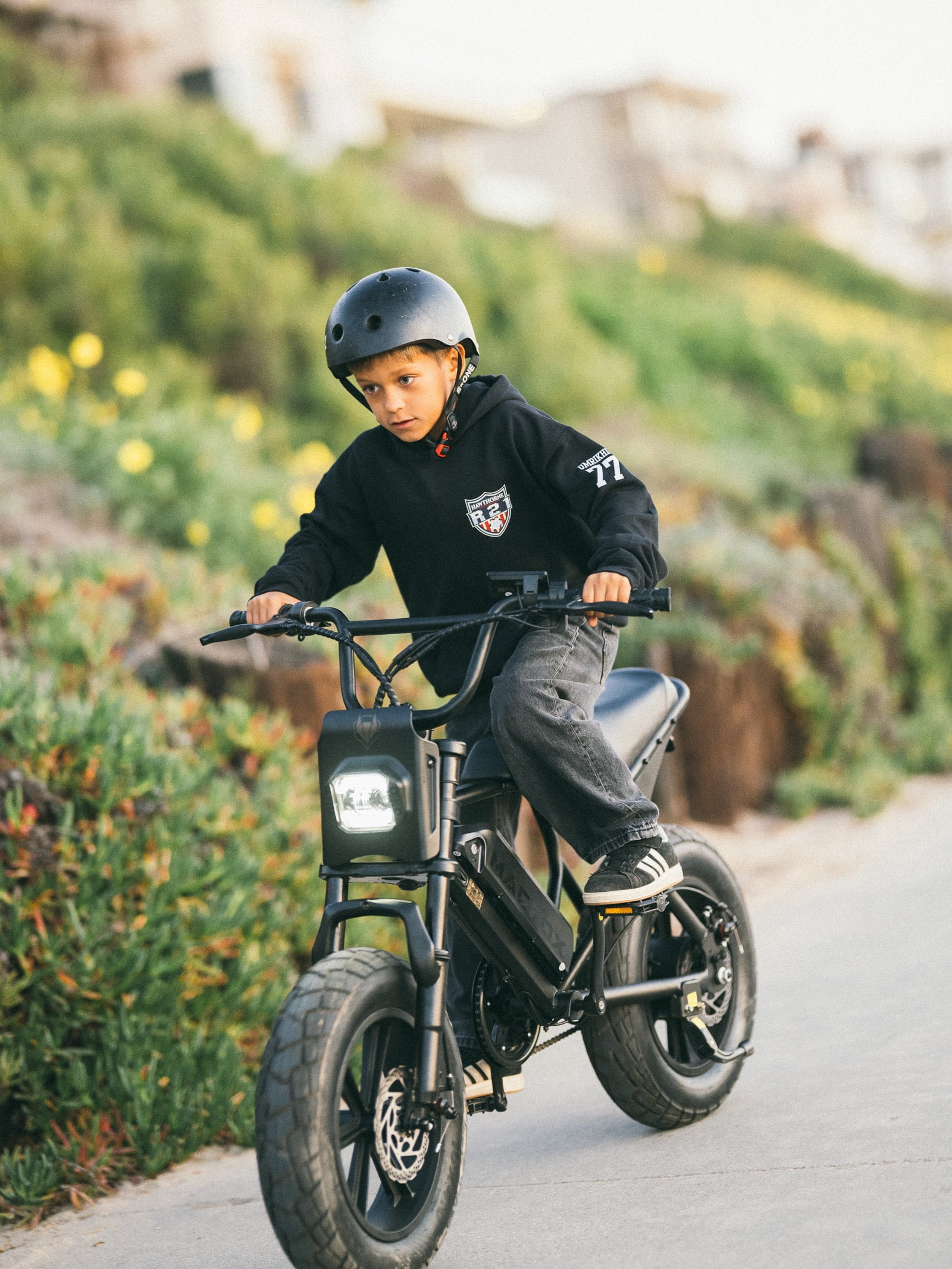 MACFOX M16 Electric Bike for Teens, 500W Motor, 20 MPH Top Speed, 25-Mile Range, 16"x4.0" Fat Tires, Removable 48V Battery, Fits Riders 3'11" and Up, City & School Commuter E-Bike（Yellow）