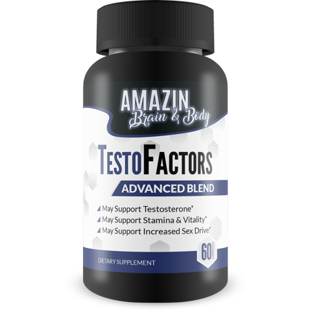Testo Factors Advanced Blend - Testosterone Booster For Men & Women - Naturally Powerful Herbal Formula - Support Improved Testosterone - Support Stamina & Virility - 60 Count