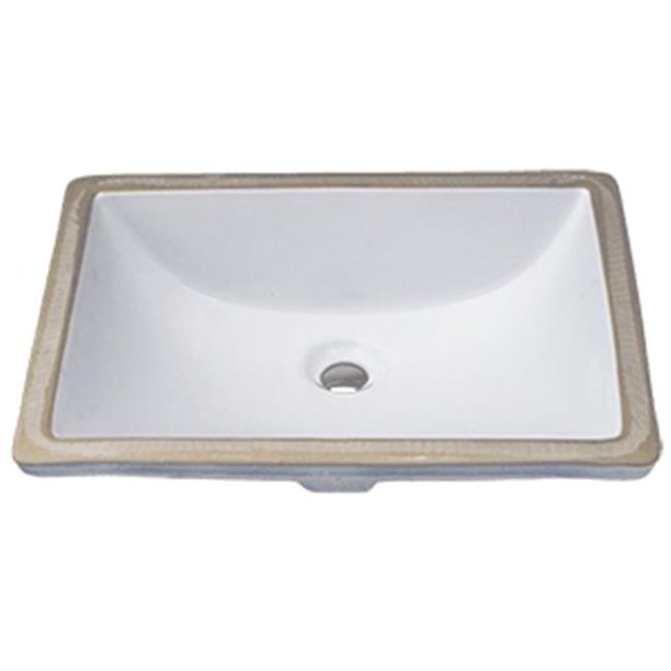 CI CH4410 Scoop Porcelain Rectangular Undermount Vanity Sink White