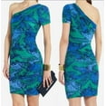 thumbnail image 2 of BCBG MAX AZRIA Ruched MIA One Shoulder DRESS Emerald Combo ( M ), 2 of 2