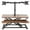 Vintage Brown/Black, variant on VIVO Black 32" Standing Desk Riser with Adjustable Dual 13" to 30" Monitor Mount