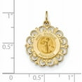 thumbnail image 2 of Beautiful 14k Polished/Satin Spanish Guardian Angel Medal Hollow Pendant, 2 of 2