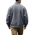 thumbnail image 5 of Jessboyy Mens Bomber Jackets Fall Winter Midweight Stand Collar Zip up Jacket Work Trendy Casual Windbreaker Jackets Gray,L, 5 of 8