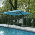 thumbnail image 4 of PURPLE LEAF 8' X 8' Patio Umbrella for pool 7' High Offset Cantilever Umbrella for Poolside, 360° Rotation Outdoor Umbrella,Turquoise Blue, 4 of 13