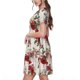 thumbnail image 2 of Disketp Rose Flowers para Vestido de Manga Corta para Mujeres, Vestidos de Verano para Mujeres, Casual y Holgado para la Playa, 2 of 6