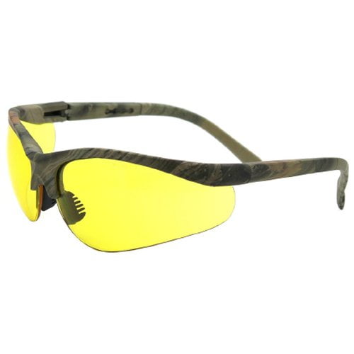 Safety Vu Rimless Safety Glasses, Camo/Yellow