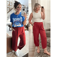 thumbnail image 3 of Lentta Women's Baggy Wide Leg Pants Casual Elastic Waisted Palazzo Harem Pants with Pockets, 3 of 7