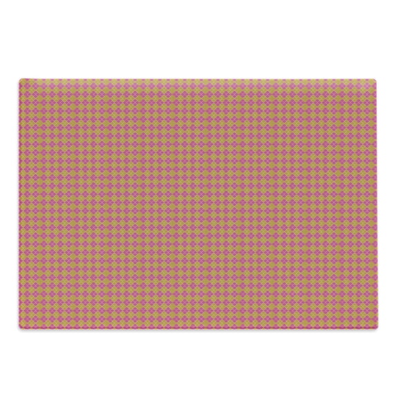 Quatrefoil Cutting Board, Argyle Rhombus Style Motif Moroccan Grid in Bicolour Design, Decorative Tempered Glass Cutting and Serving Board, in 3 Sizes, by Ambesonne