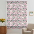 thumbnail image 2 of Vintage Pink Flower Sheer Curtains 45" Long, Spring Floral Leaves Pastoral Birds Plants Light Filering Curtains, Breathable Simi Curtain Privacy Drapes for Kitchen Bathroom Small Window Treatment, 2 of 9