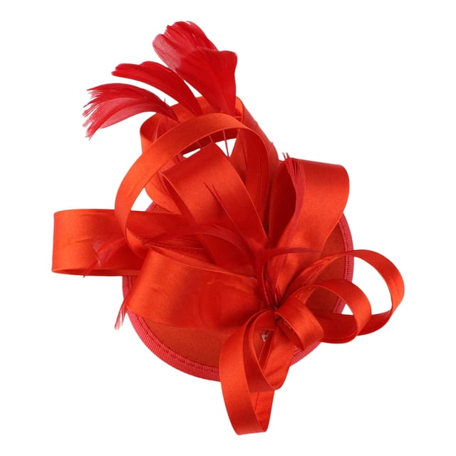 XASZHN Accessoires Cheveux Fête de Mariage USA Mariée Maille Rouge_003 13cm