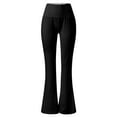 thumbnail image 4 of Awxnjux Wide Leg Pants Woman Womens Length Full Casual Pants Flare Leg High Waist Trousers (Black,Xl), 4 of 6