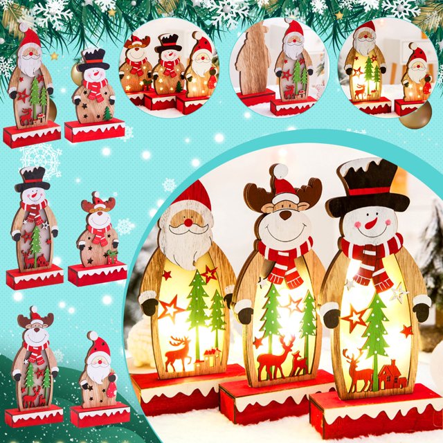 onlyliua Liquidación Del Día Ofertas Prime Adornos Navideños, Adorning Luminosos, Madera Pintadoes y Brillantes, Decoración de Escaparates