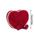 thumbnail image 2 of Valentine's Day Gifts for Her, Pink&Red Heart Macaron Plush Doll Toys, Cute Heart Macaron Stuffed Animals Collectibles with Smiling Face, Valentines Day Decorations (Arlette Heart Macaron), 2 of 5