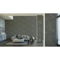 thumbnail image 4 of Concord Wallcoverings Modern Textured Wallpaper Graphics, Vinyl Accent Wall, Black, Gold, Grey, Metallic, Silver, 21 in x 33 Ft (57 sq. ft), 391774, 4 of 5