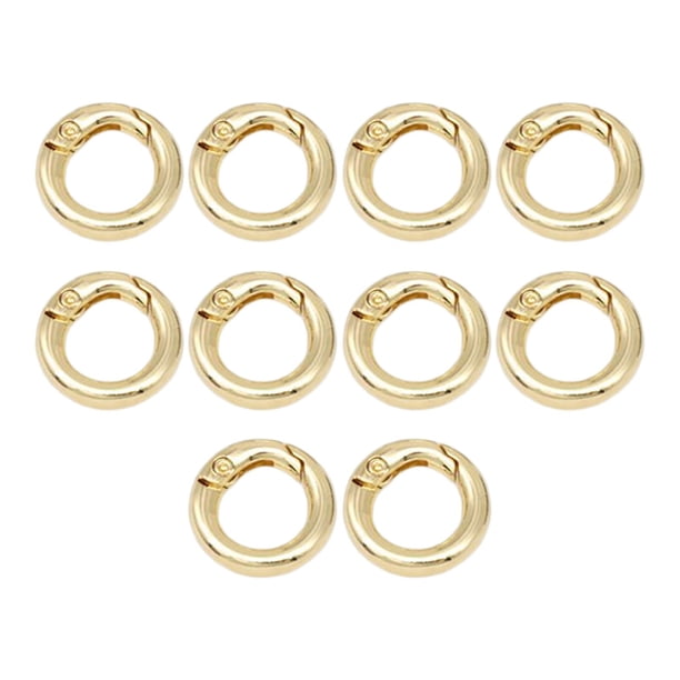 10 Unids 0.93 pulgadas Mosquetón Clips a presión Sujetadores Broche Anillos de salto Aleación de zinc Durable para llavero Bolso Llavero DIY Artesanía , dorado Macarena none