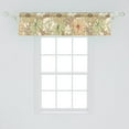 thumbnail image 2 of Ambesonne Floral Window Valance with Rod Pocket, Earthy Daisy Like Blooms Art, 54" X 18", Pale Mustard Paprika, 2 of 2