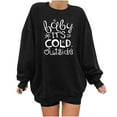 thumbnail image 5 of Fesfesfes Women Flannel Shirt Winter Sexy Round Neck Long Sleeve Tops Christmas Printed Regular Hoodies Sweatshirt Blouse Sale Clearance, 5 of 8