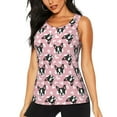 thumbnail image 1 of Fotbe French Bulldog Blusas Sin Mangas para Mujer – Estilo Casual, Corte Suelto, Slim-Fit, Cuello Redondo Deportivo, Tops de Verano para Gimnasio y Yoga-X-Large, 1 of 7