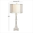 thumbnail image 3 of DecMode 30" Stacked Crystal Silver Table Lamp with Cream Metal Shade, 3 of 11