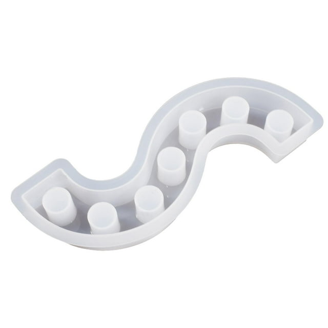 Tnarru Epoxy Candlestick Model Silicone Making Model Concrete Casting Candle Holder DIY Tool for Taper Candle Taper Candles Bathroom A