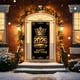 thumbnail image 5 of Tapiz de tela para puerta de Año Nuevo, 35 x 71 pulgadas, poliéster, para decoración de fiestas, para colgar en la puerta principal | Navidad, Nochevieja, aula, invierno, cumpleaños, celebración, 5 of 9
