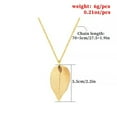 thumbnail image 5 of HOOUN Big Feather Leaf Pendant Necklace Charm Long Chain Gold Silver Trendy Fashion-Gold, 5 of 5