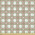 thumbnail image 2 of Abstract Sofa Upholstery Fabric by the Yard, Asymmetrical Circles Along Small Stars Ornaments Monochrome Style Geometric Art, Decorative Fabric for DIY and Home Accents, Blush White by Ambesonne, 2 of 5