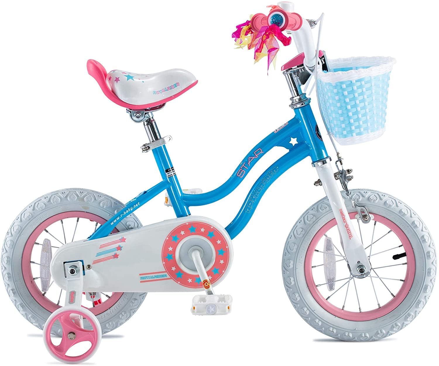 Girls Bicycle Basket Flower Shopping Children Child Kids Pedal Bike Pro 