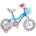 thumbnail image 2 of Royalbaby Girls Kids Bike Star girl 14 In Bicycle Basket Training Wheels Blue Child's Cycle, 2 of 7