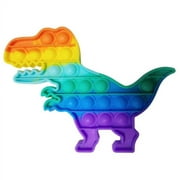 Popit Fidget Toy Rainbow Push Pop Bubble Sensory Toys For Stress Relief - Dinosaur
