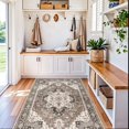 thumbnail image 4 of Beige 4x8 Washable Low Pile Area Runner Rug for Hallway Entryway Living Room Bedroom, 4 of 9