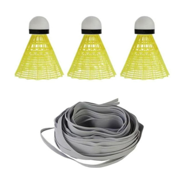 Indoor Badminton Trainer with Adjustable Height, Space-Saving Design, and Easy Wall/Ceiling Installation for Single Players, Made of Plastic, Silicone, and Nylon