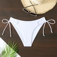 thumbnail image 2 of New & Trending NMMUED Bikini Bottoms for Women, String Bikini Underwear for Women, Bathing Suit Bottoms for Women, Women Beach Fashion, Full Coverage Bikini Bottom, White L, 2 of 5