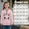 thumbnail image 7 of Uourmeti Funny Kitty Head Print Girls Outdoor Sweatshirt Half Zip Pullover Sweatshirts Lightweight Athletic for Camping Hiking Travel Fall Winter Size 13-14, 7 of 7