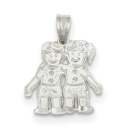 Roy Rose Jewelry Sterling Silver Boy / Girl Charm Pendant