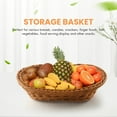 thumbnail image 4 of Oval Wicker Woven Basket Bread Serving Basket, 11 Inch Storage for Food Fruit Cosmetic Table Top and Bathroom, 4 of 4