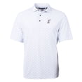 thumbnail image 2 of Men's Cutter & Buck White Albuquerque Isotopes Big & Tall Virtue Eco Pique Tile Print Recycled Polo, 2 of 3