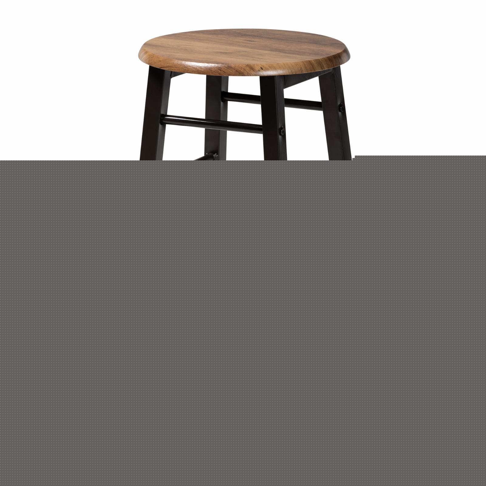 thumbnail image 5 of Wholesale Interiors Industrial and Rustic Walnut Finished Wood and Black Metal 5Piece Pub Set with Extendable Tabletop, 5 of 9
