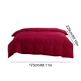 thumbnail image 3 of Linnome Quilt Cover Soft Washed Cotton Solid Color for Student Dormitory Bedding 68.1x90.2in Wine, 3 of 7