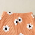 thumbnail image 5 of Gubotare Girls 2 Piece Outfits Toddler Girls Short Sleeve Ruffles Ribbed T Shirt Tops Shorts Outfits Kids Girls Outfits 3T 4T (Orange,3-4 Years), 5 of 9
