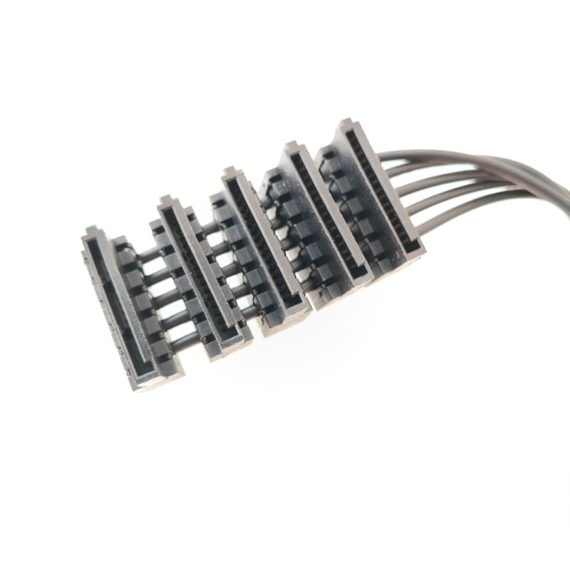 Extremely Short PC Desktop Computer ATX SATA Power Supply Cable 1 to 5 Splitter 18AWG 14cm Socket Spacing 6mm