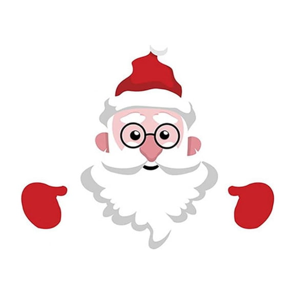Christmas Santa Claus Fence Peeker Decoration, Reindeer Peeking Garden Yard Art Xmas Home Patio DIY Holiday Decor Outdoor Cute Garden Fence Sign Ornament