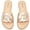 2307-7012Gold, variant on Ataiwee Women's Flat Slide Sandals - Comfortable Cute Summer Flops.