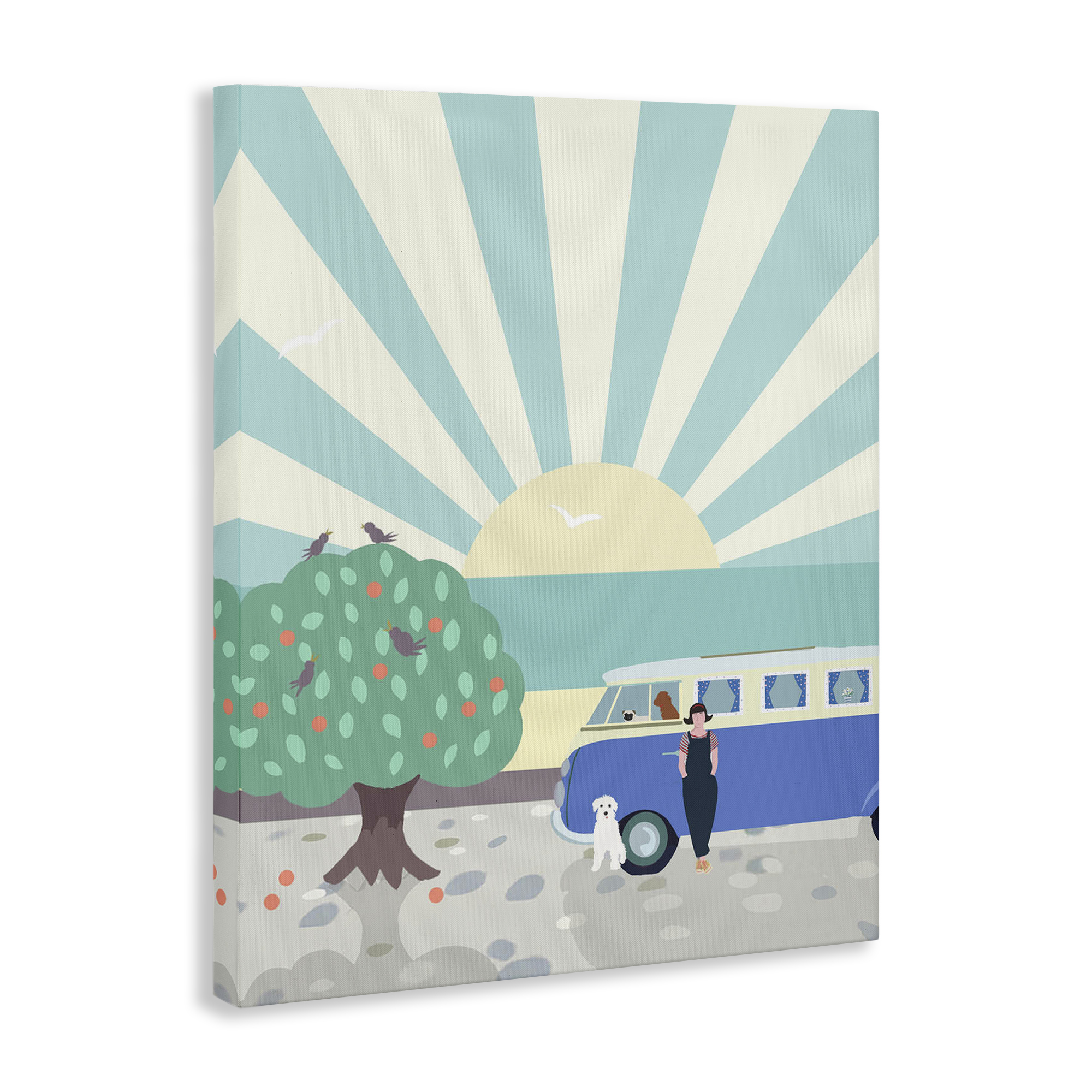 Stupell Industries Road Trip Stop Nautical & Beach Painting Wrapped Canvas Art Print Wall Art, 30 x 40