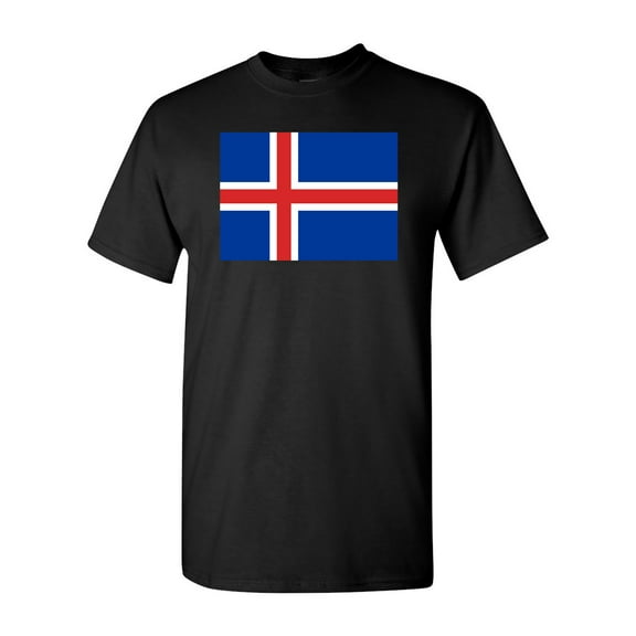 Iceland Country Flag Adult DT T-Shirt Tee